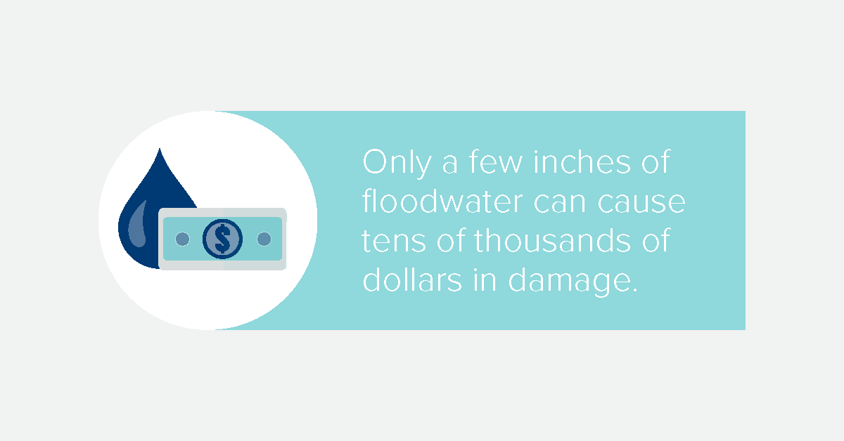 Only a few inches of floodwater can cause tens of thousands of dollars in damage