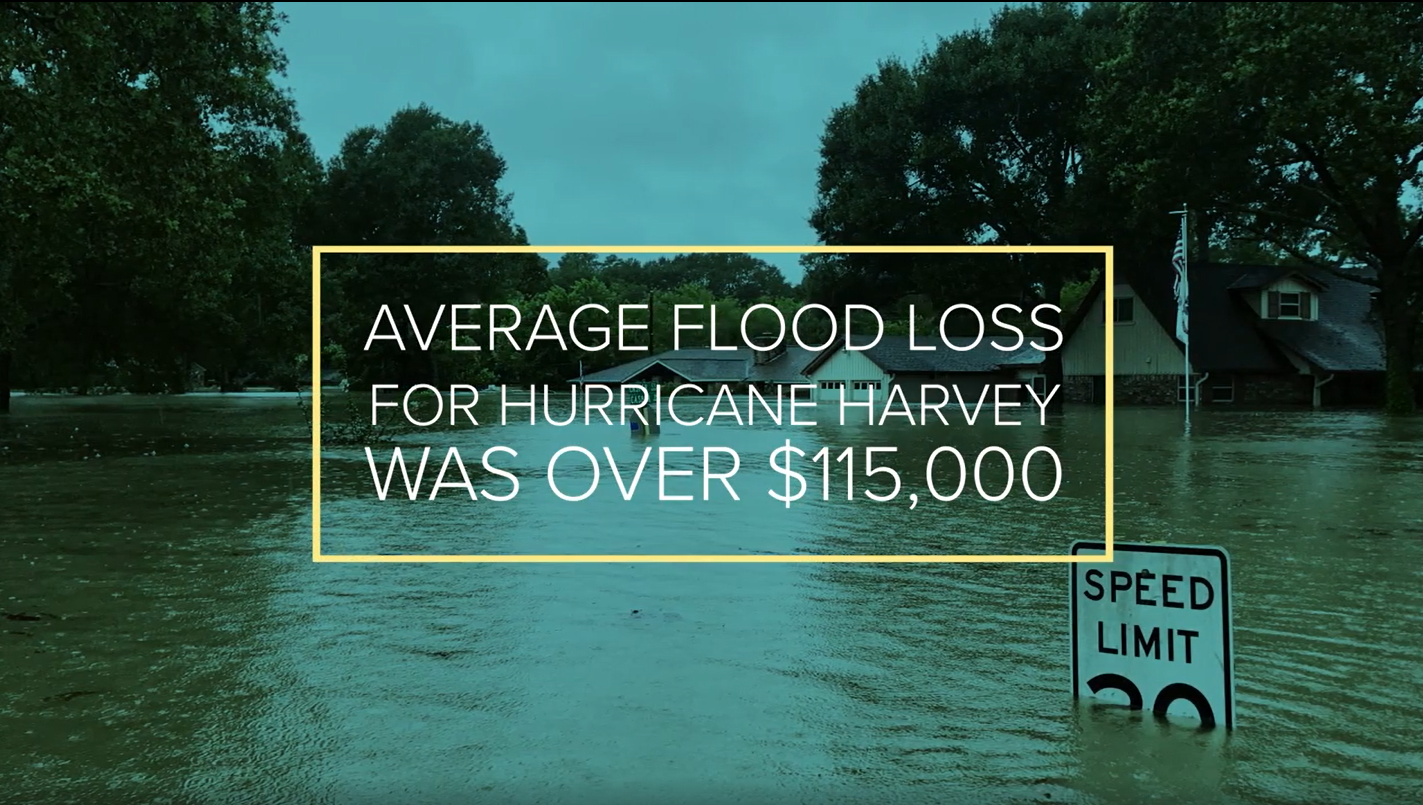average flood loss for Hurricane Harvey was over $115,000