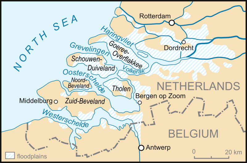 Netherlands Flood Control Map