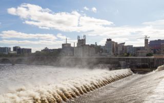 Aging Infrastructure flood risk dam in Minneapolis, MN
